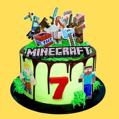 Amazon.com: Happy Birthday Cake Topper, Pixel Style Cake Picks Decorations,  Block Video Game Themed Cake Topper for Kids Boy and Girl, Black : Grocery  & Gourmet Food