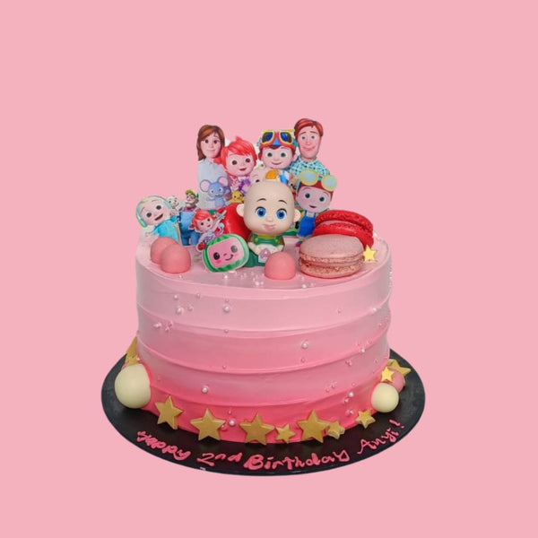 Halal-Certified Cocomelon Family Inspired Themed Cake (For Princess ...